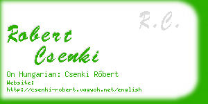 robert csenki business card